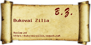 Bukovai Zilia névjegykártya
